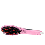 Id Italian Iditalian Ceramic And Infrared Professional Hair Straightening Brush Effortless Styling In Minutes