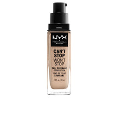 Nyx Professional Make Up Can't Stop Won't Stop Base De Maquillaje Full Coverage Cobertura Perfecta Todo El Día