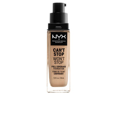 Nyx Professional Make Up Can't Stop Won't Stop Base De Maquillaje Full Coverage Cobertura Perfecta Todo El Día