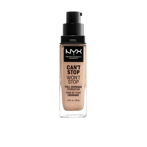 Nyx Professional Make Up Can't Stop Won't Stop Base De Maquillaje Full Coverage Cobertura Perfecta Todo El Día