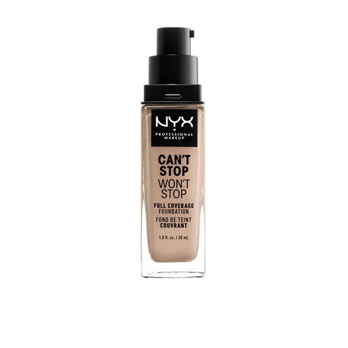 Nyx Professional Make Up Can't Stop Won't Stop Base De Maquillaje Full Coverage Cobertura Perfecta Todo El Día