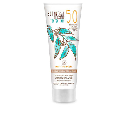 Australian Gold Botanical Getönte Gesichtscreme SPF50 Antioxidativer UV Schutz