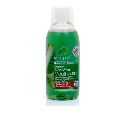 Dr Organic Aloe Vera Dr Organic Bain De Bouche Protection Bactérienne Totale