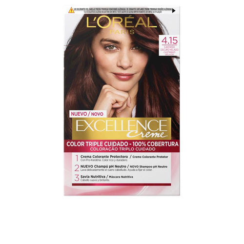 L'Oréal Paris Excellence Crema Tinte Para Color De Cabello Permanente Cobertura Total Canas