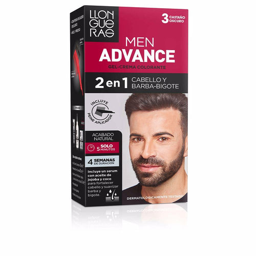 Llongueras Men Advance Crema Tinteadora Para Cabello Castaño Color En 5 Minutos
