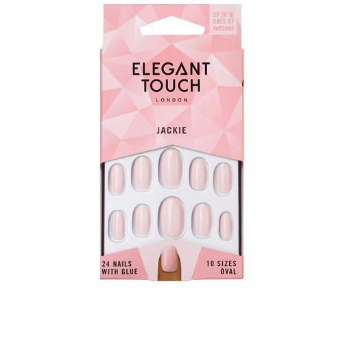 Elegant Touch Polished Colour Nail Polish With Glue Mink Nude