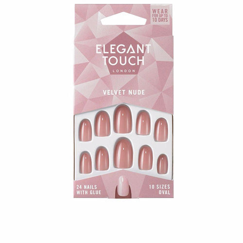 Elegant Touch Polished Colour Vernis À Ongles Avec Colle Mink Nude