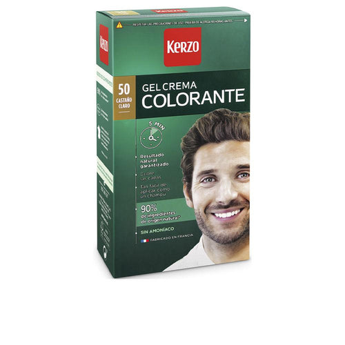 Kerzo Gel-Crema Colorante Capelli Per Uomini Senza Ammoniaca Look Naturale