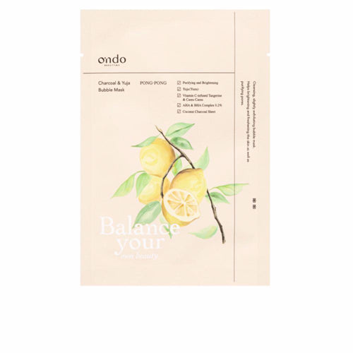 Ondo Beauty 36.5 Charcoal & Yuja Mascarilla Facial De Burbujas Detox Y Luminosidad