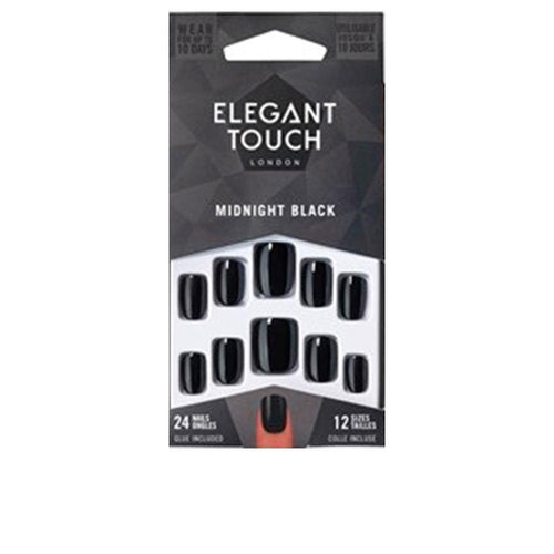 Elegant Touch Core Colour Kunstnägel Mit Kleber Squoval Midnight Black
