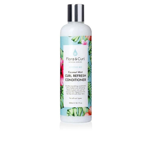 Flora And Curl Soothe Me Kokosnuss Minze Curls Auffrischender Conditioner Perfekte Kopfhaut Pflege