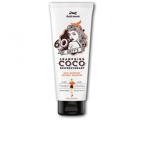 Hairgum Sixty's Shampoo Revitalisant Au Coco PH Acide Pour Cheveux Sains