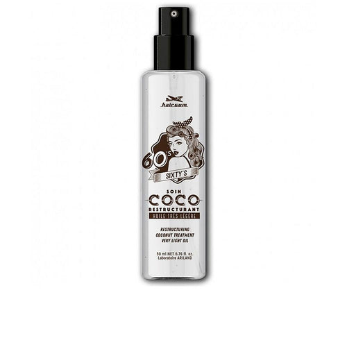 Hairgum Sixty's Huile Capillaire Au Coco Pour Cheveux Réparés Et Brillants