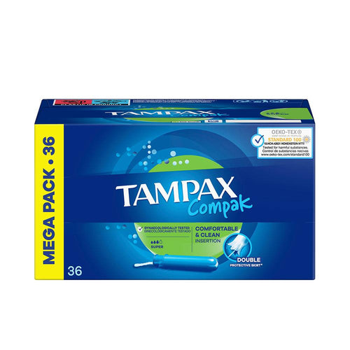 Tampax Tampax Compak Tampon Super Insertion Facile Et Hygiénique