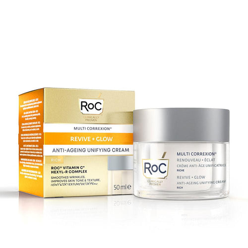 Roc Revive + Glow Crema Viso Ringiovanente Pelle Radiante E Rinnovata