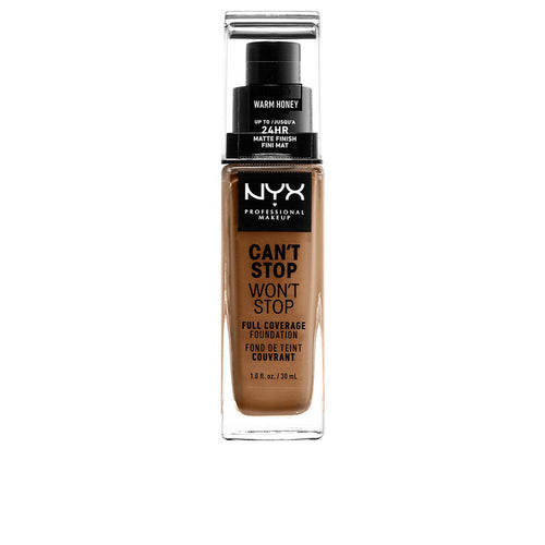 Nyx Professional Make Up Can't Stop Won't Stop Base De Maquillaje Full Coverage Cobertura Perfecta Todo El Día