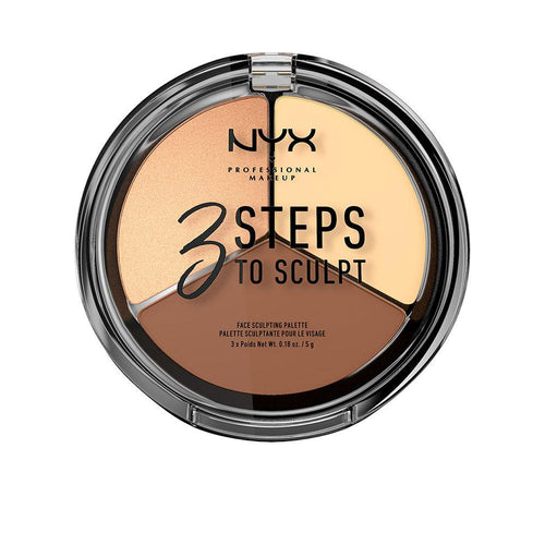 Nyx Professional Make Up 3 Steps To Sculpt Palette Sculpteuse Pour Le Visage Contour Parfait