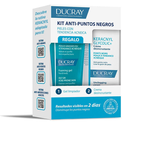 Ducray Keracnyl Set Cosmetico Per Pelle Antiacne Liscia E Opaca