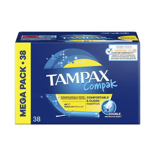 Tampax Tampax Compak Tampon Régulier Protection Hygiénique Optimale