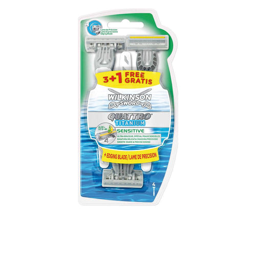 Wilkinson Quattro Titanium Sensitive Rasoio Usa E Butta