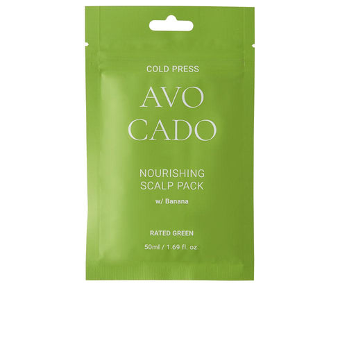 Rated Green Cold Press Avocado Haarmaske Nährt Beruhigt Belebt Kopfhaut