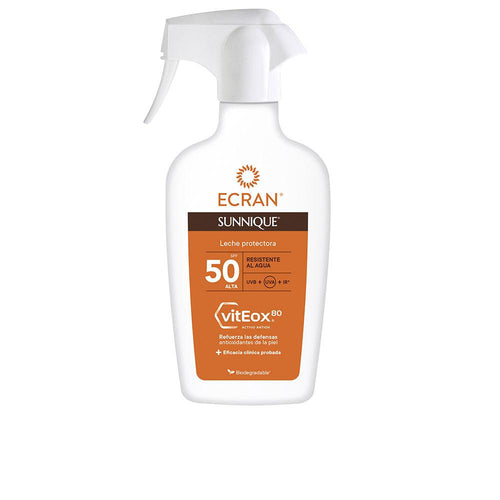 Ecran Sunnique Latte Protettivo Spray Cosmetico SPF50 Protezione Solare Efficace