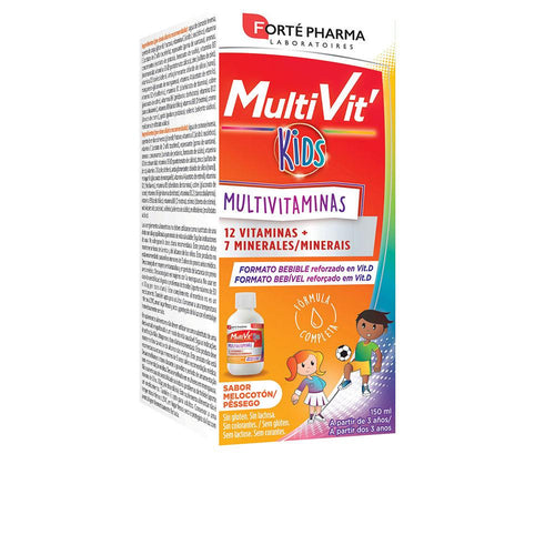 Forté Pharma Multivit Kids Integratore Vitaminico Liquido Alla Pesca 12 Vitamine Essenziali