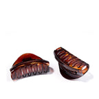 Inca Inca Pinza Pinza Per Capelli Oversized Marrone Design Conchiglia Francese