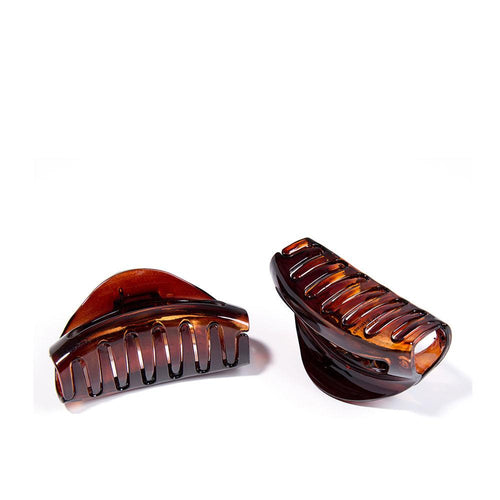 Inca Inca Pinza Pinza Per Capelli Oversized Marrone Design Conchiglia Francese