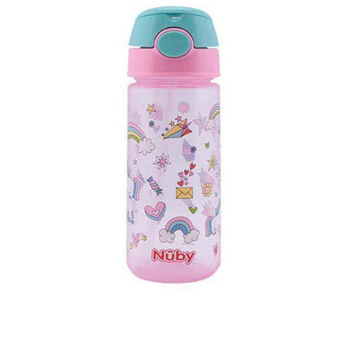 Nûby Accesorios Alimentación Nûby Tazza Per Bambini Con Pulsante E Cannuccia Morbida Design Sicuro E Divertente