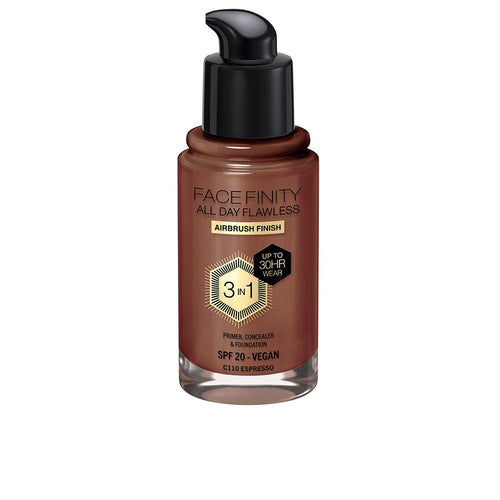 Max Factor Facefinity All Day Flawless 3 In 1 Base De Maquillaje Cobertura Perfecta Todo El Día