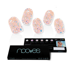 Nooves Láminas De Uñas De Gel Uñas De Gel Peach Galettes Premium Brillo De Salón