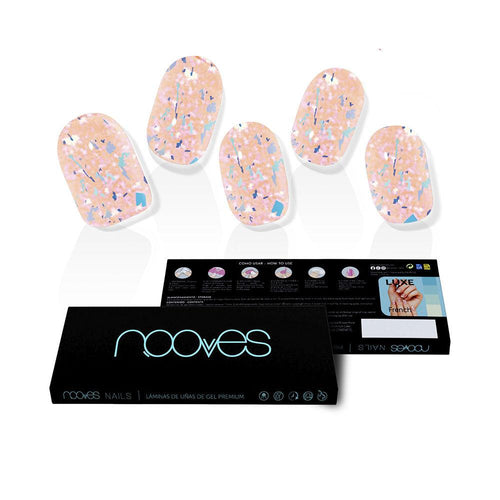 Nooves Láminas De Uñas De Gel Uñas De Gel Peach Galettes Premium Brillo De Salón