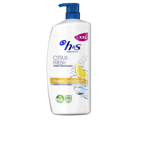 Head & Shoulders H&S Citrus Fresh Shampoo Pour Cheveux Gras Nettoie En Profondeur Et Frais