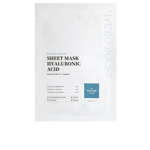 Village 11 Hydro Boost Masque Visage Avec Acide Hyaluronique Approvisionnement Hydratant Intensif