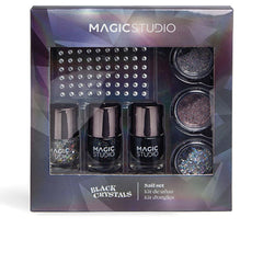 Magic Studio Black Crystals Set Uñas Perfección Total En Tus Uñas