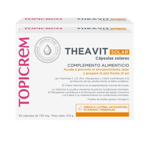 Topicrem Theavit Dietary Supplement Capsules Natural UV Protection