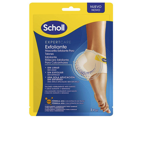 Scholl Expert Care Máscara Exfoliante Para Talones Pies Suaves En Un Instante