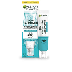 Garnier Pure Active Fluido Anti Imperfecciones Protección UV Efectiva Piel Radiante Protegida