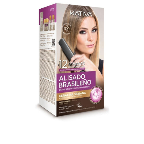 Kativa Profesional Glättungskit Für Blonde Haare Lang Anhaltender Glanz
