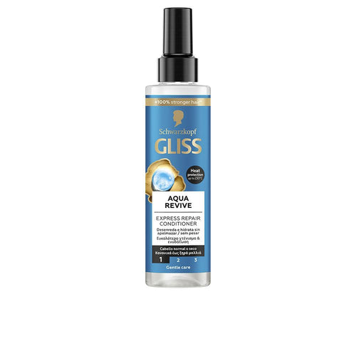Schwarzkopf Mass Market Gliss Aqua Revive Bálsamo En Spray Reparación Express Para Cabello Seco