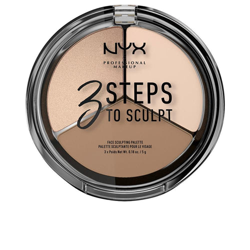 Nyx Professional Make Up 3 Steps To Sculpt Palette Sculpteuse Pour Le Visage Contour Parfait