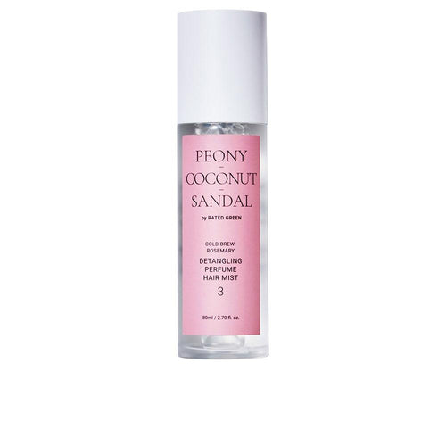 Rated Green Peony Coconut Sandal Spray Profumato Districante Per Capelli