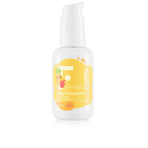 Freshly Cosmetics Protezione Solare Crema Solare Per Bambini Protezione Naturale A Spettro Completo