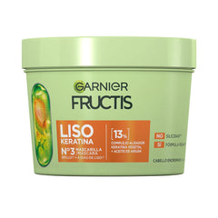 Garnier Fructis Liso Keratina Mascarilla Capilar Control De Frizz Y Brillo