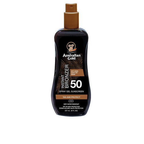 Australian Gold Crema Solare Spray Gel Con Bronzer Istantaneo Protezione Solare Totale