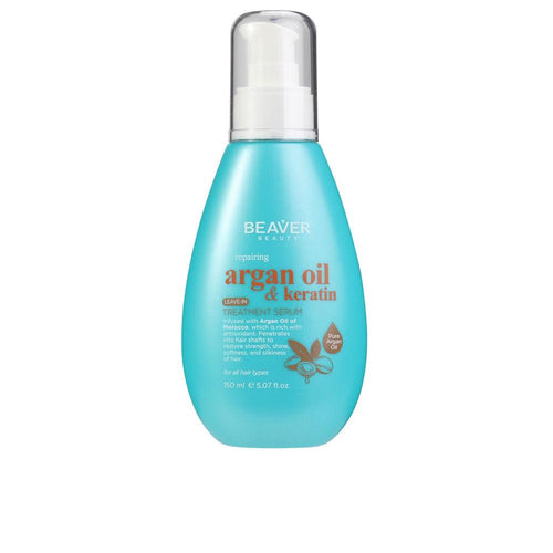 Beaver Argan Oil & Keratin Soin Capillaire Sérum Leave In Répare Et Illumine