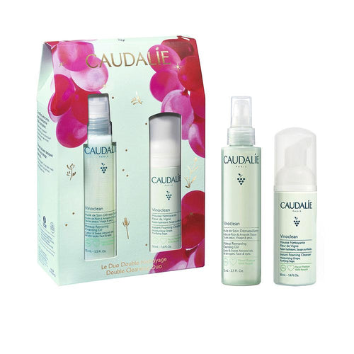 Caudalie Vinoclean Set De Doble Limpieza Espuma Rica Y Aérea