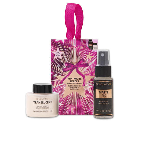 Revolution Make Up Mini Matte Heroes Fissatore Trucco Duo Set Finitura Matte Duratura