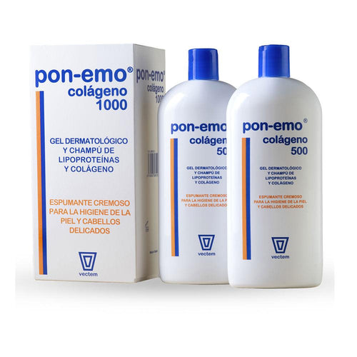 Pon-Emo Pon-Emo Colágeno Ensemble Shampooing Et Gel Douche Dermatologique Protection Et Équilibre Quotidiens